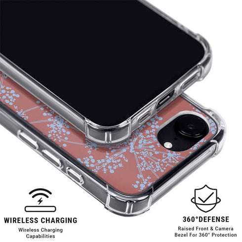 Airy Blue Floral iPhone 16e MagSafe Case