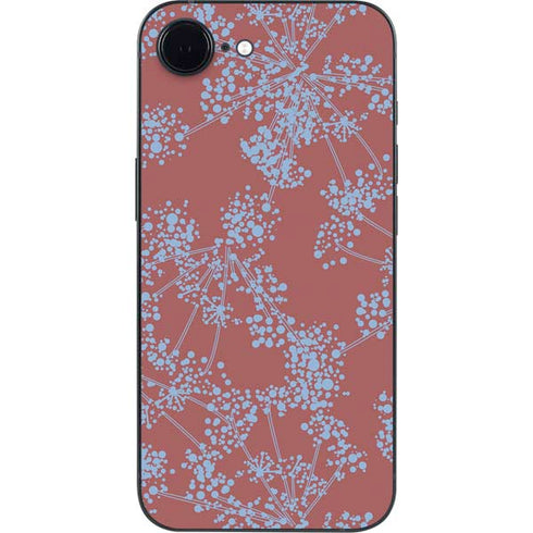 Airy Blue Floral iPhone 16e Skin