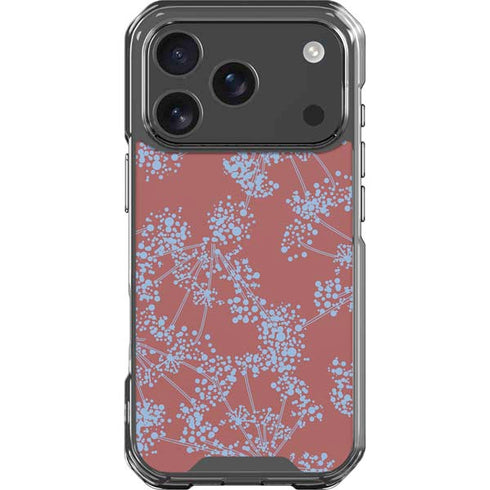 Airy Blue Floral iPhone 18 Pro Clear Case