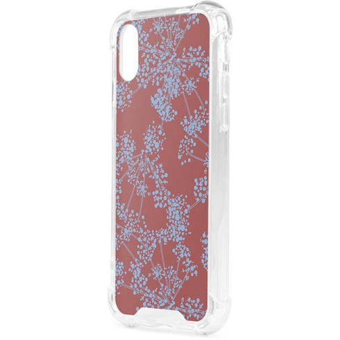 Airy Blue Floral iPhone XS Clear Case