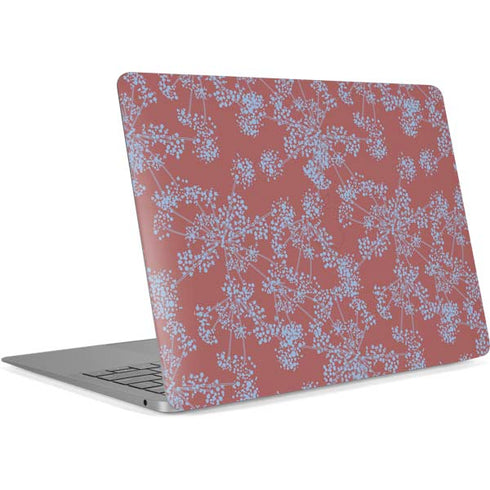 Airy Blue Floral Apple MacBook Air Skin