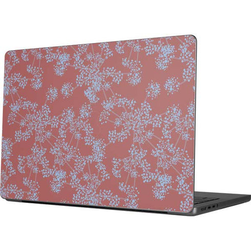 Airy Blue Floral Apple MacBook Pro 14-inch Skin