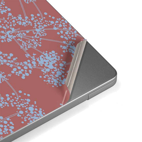 Airy Blue Floral Apple MacBook Pro 14-inch Skin