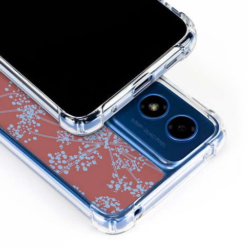 Airy Blue Floral Moto G Play 4G (2024) Clear Case