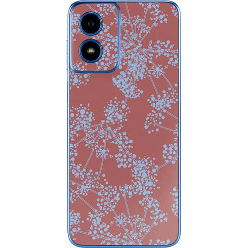 Airy Blue Floral Moto G Play 4G (2024) Skin