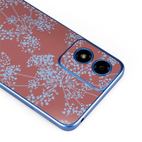 Airy Blue Floral Moto G Play 4G (2024) Skin