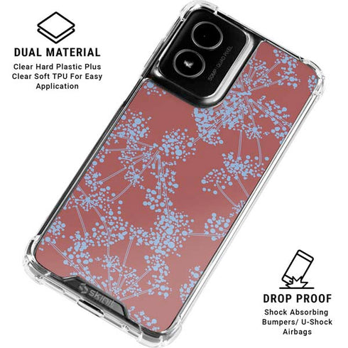 Airy Blue Floral Moto G Power 5G (2024) Clear Case