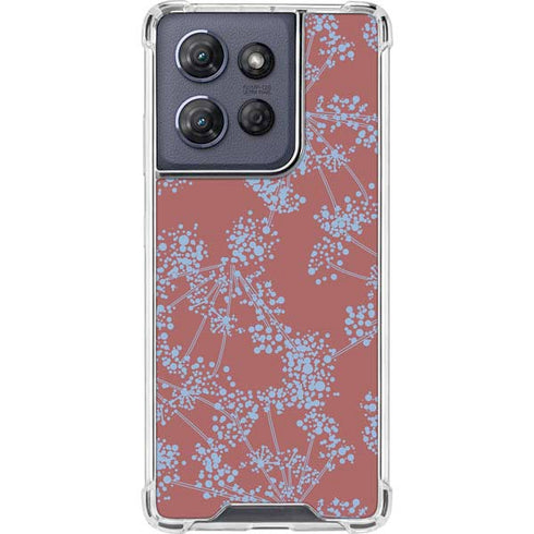 Airy Blue Floral Moto G Power 5G (2025) Clear Case