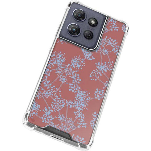 Airy Blue Floral Moto G Power 5G (2025) Clear Case