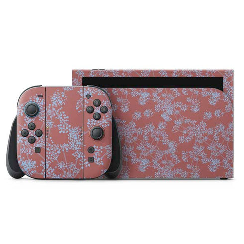 Airy Blue Floral Nintendo Skins