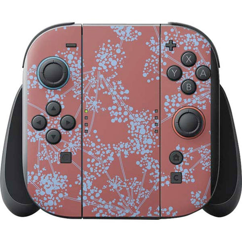Airy Blue Floral Nintendo Switch 2 (2025) with Joy-Con Skin