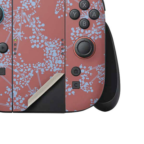 Airy Blue Floral Nintendo Switch 2 (2025) Joy-Con Controller Skin