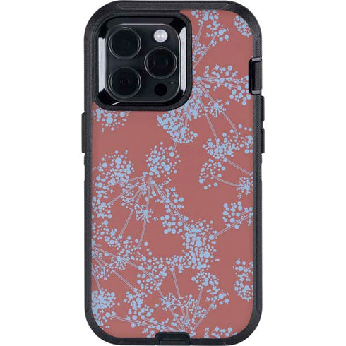 Airy Blue Floral Otterbox Defender iPhone Skin