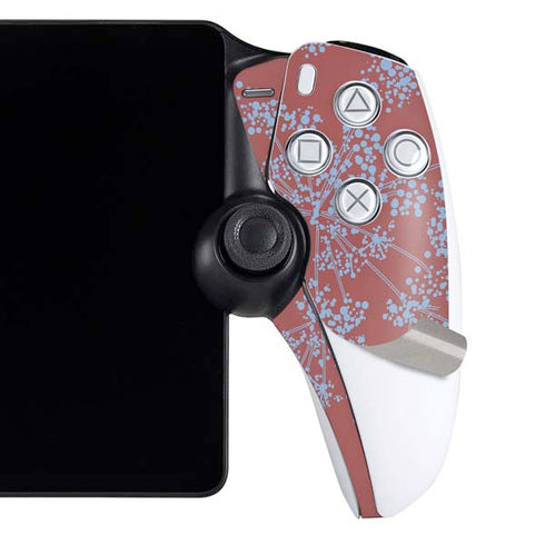Airy Blue Floral PlayStation Portal Remote Player Skin