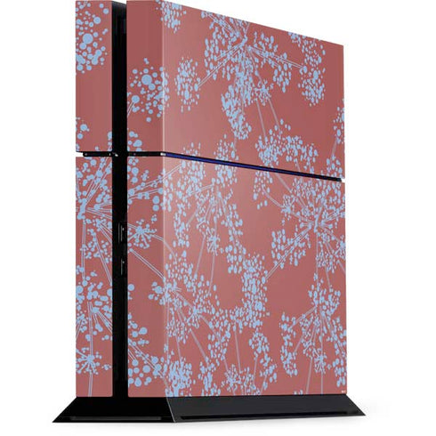 Airy Blue Floral PS4 Console Skin