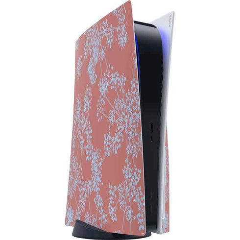 Airy Blue Floral PlayStation PS5 Skins