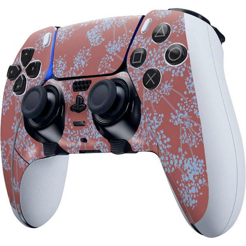 Airy Blue Floral PS5 DualSense Edge Pro Controller Skin