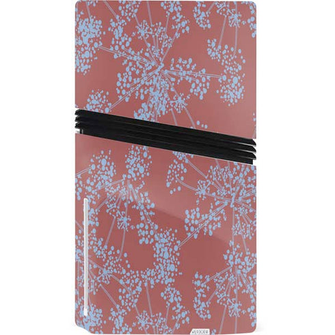 Airy Blue Floral PS5 Pro Disk Bundle Skin