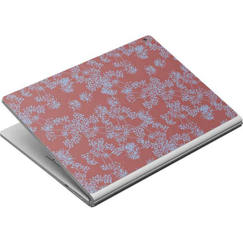 Airy Blue Floral Surface Book Skin