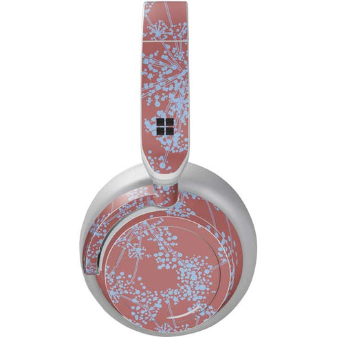 Airy Blue Floral Surface Headphones Skin