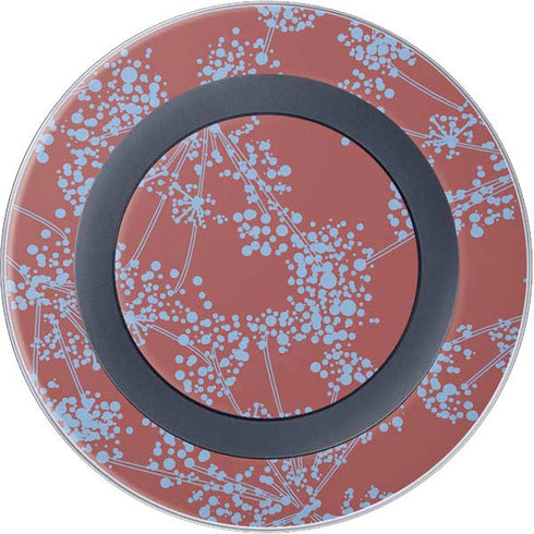 Airy Blue Floral Wireless Charger Skin