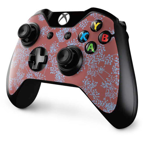 Airy Blue Floral Xbox One Controller Skin