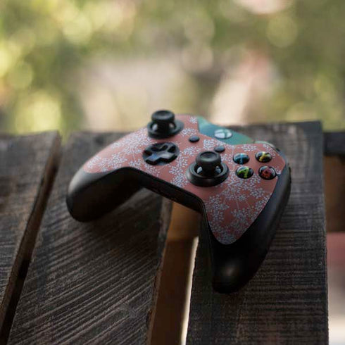Airy Blue Floral Xbox One Controller Skin