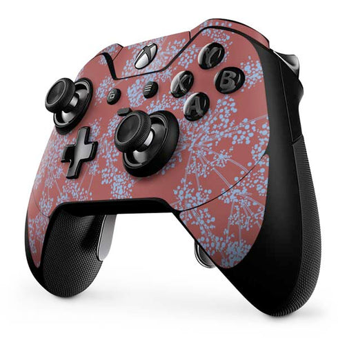 Airy Blue Floral Xbox One Elite Controller Skin
