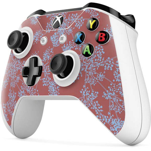 Airy Blue Floral Xbox One S Controller Skin