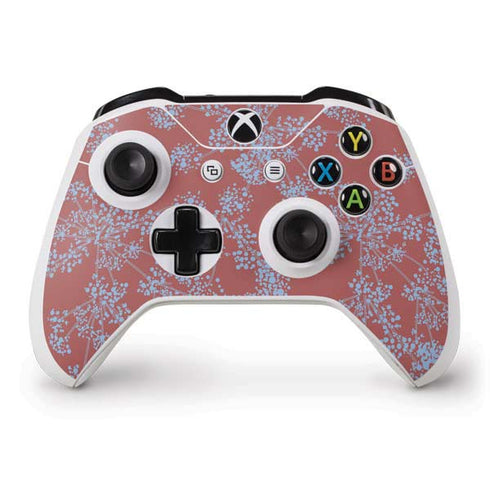 Airy Blue Floral Xbox One S Controller Skin