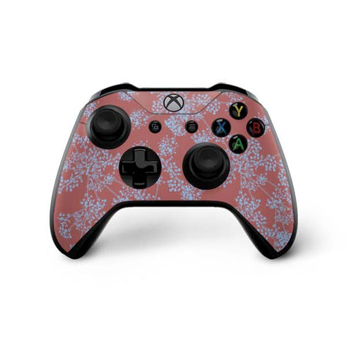 Airy Blue Floral Xbox One X Controller Skin