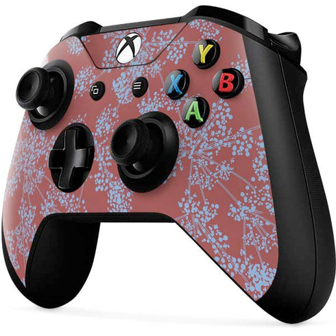 Airy Blue Floral Xbox One X Controller Skin