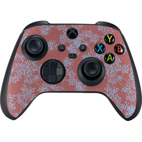 Airy Blue Floral Xbox Series X Skins