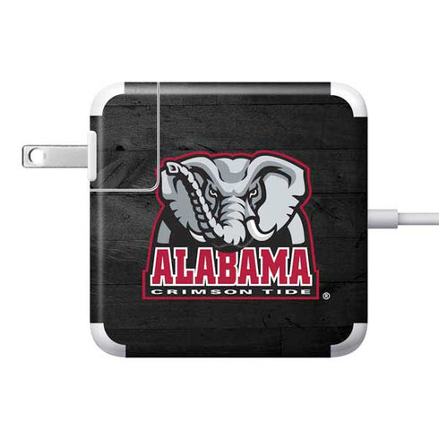 University of Alabama Basketball Wood 85W Power Adapter (15 and 17 inch MacBook Pro Charger) Skin