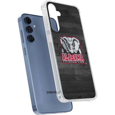 University of Alabama Basketball Wood Galaxy A35 5G Clear Case