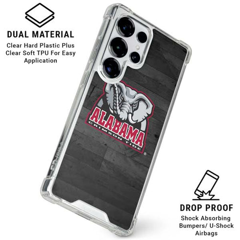 University of Alabama Basketball Wood Galaxy S25 Ultra Clear Case