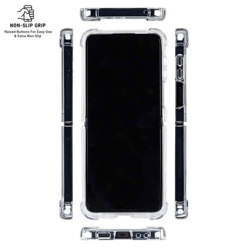 University of Alabama Basketball Wood Galaxy Z Flip6 Clear Case