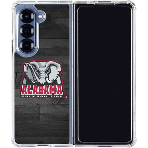 University of Alabama Basketball Wood Galaxy Z Fold6 Clear Case
