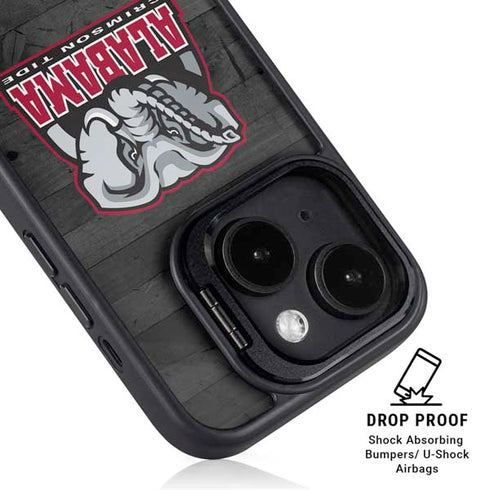 University of Alabama Basketball Wood iPhone 14 Plus Kickstand Case