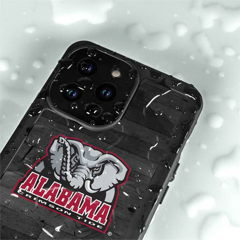 University of Alabama Basketball Wood iPhone 15 Pro Waterproof Case