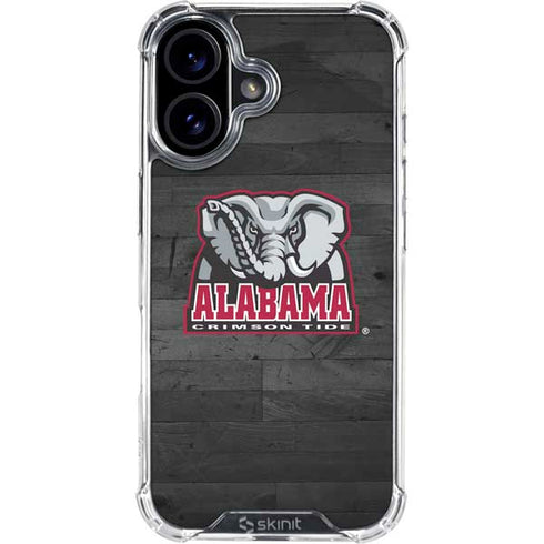 University of Alabama Basketball Wood iPhone 16 Clear Case