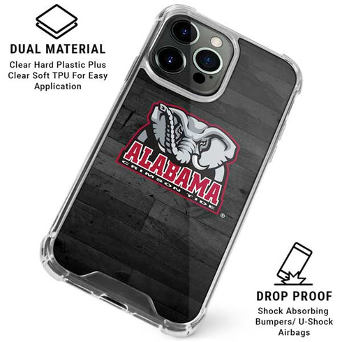University of Alabama Basketball Wood iPhone 16 Pro Clear Case