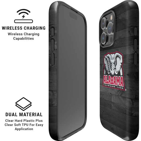 University of Alabama Basketball Wood iPhone 16 Pro Max Magsafe Impact Case