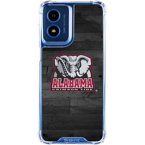 University of Alabama Basketball Wood Moto G 5G (2024) Clear Case