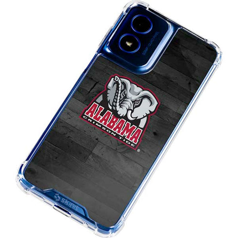 University of Alabama Basketball Wood Moto G 5G (2024) Clear Case