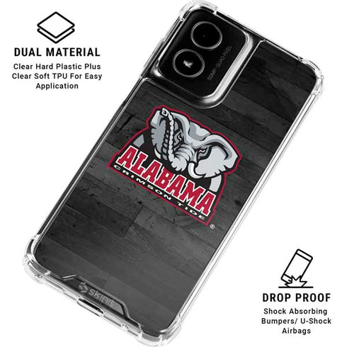 University of Alabama Basketball Wood Moto G Power 5G (2024) Clear Case