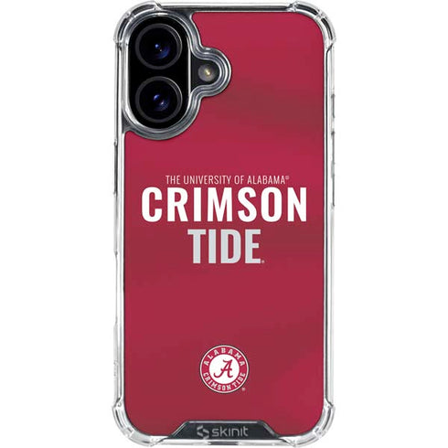 University of Alabama Crimson Pride iPhone 16 Plus Clear Case