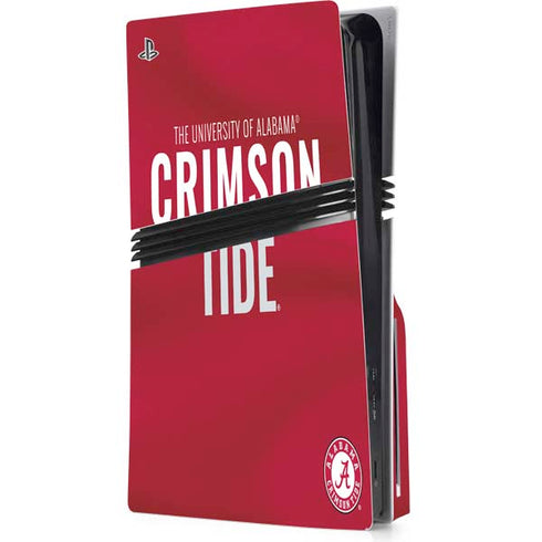 University of Alabama Crimson Pride PS5 Pro Disk Console Skin