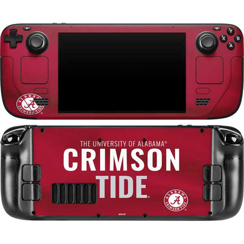 University of Alabama Crimson Pride Steam Deck Handheld Gaming Computer OLED Skin