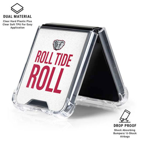 University of Alabama Crimson Roll Tide Galaxy Z Flip6 Clear Case